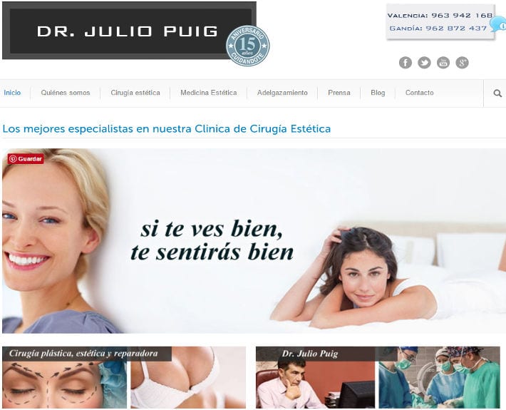 Web de clinica estetica Gandia y Valencia Dr. Puig