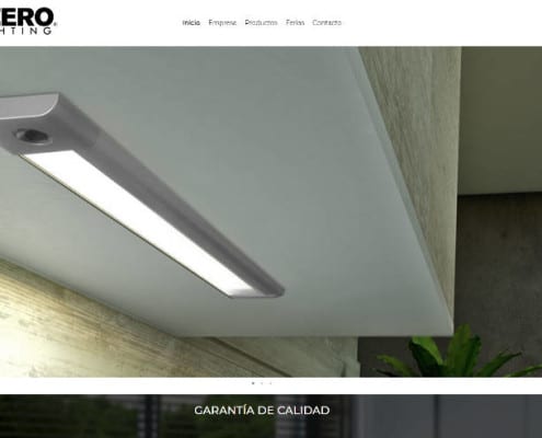 Web de la empresa Acero Iluminación
